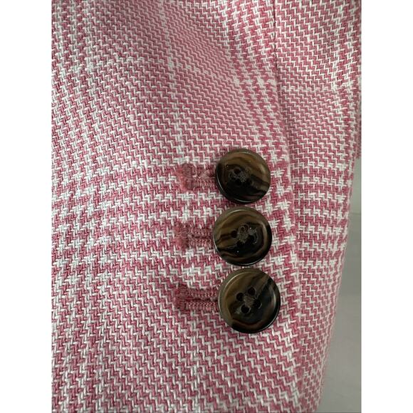 J. Crew One Button Pink Plaid Blazer Size 16 - Picture 5 of 8
